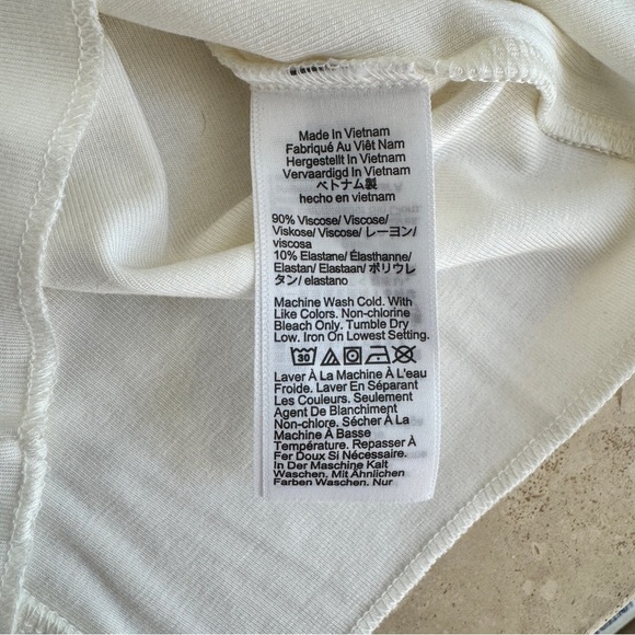 J Crew Ivory Refined Rib Shell Tank Sleeveless Boat Neck Women Sz L Jersey Knit - Picture 8 of 8